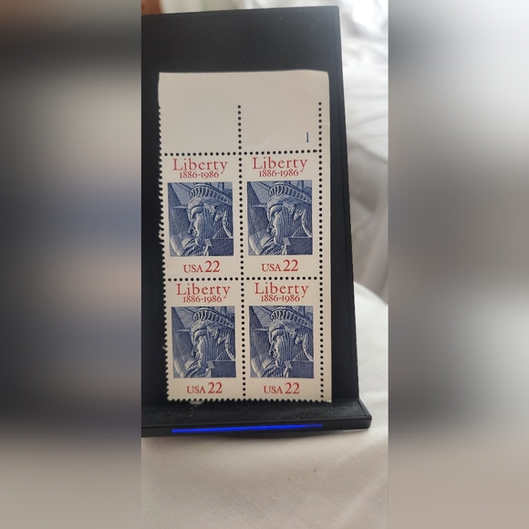 ANNIV - 100yr STATUE OF LIBERTY - 1986 Scott 2224 U.S 22c 4 Stamp PLT BLK (340b) - Picture 2 of 4